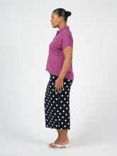 Load image into Gallery viewer, Rush Bamboo Short Sleeve Collared Polo Top - Plum