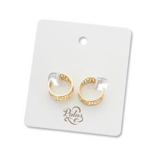 Load image into Gallery viewer, Greek Golden Key Hoop Earrings