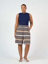 Load image into Gallery viewer, Simone Wide Leg Bamboo Shorts - Stripe