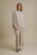 Load image into Gallery viewer, Harmony Merino Cotton Mock Neck Pullover Nougat