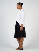 Load image into Gallery viewer, Khan Bamboo 3/4 Sleeve Collared Polo Top - White
