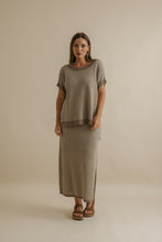 Load image into Gallery viewer, Lattice Shortsleeve Pullover Khaki x Gold