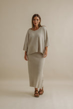 Load image into Gallery viewer, Coral Knitted Tee Pullover Sand Combo