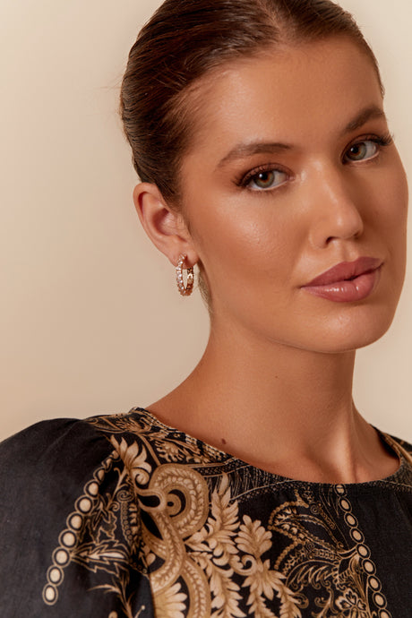 Diamante Edged Event Hoops