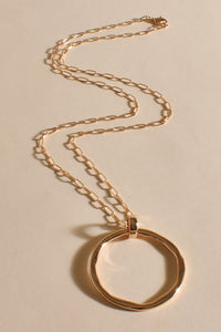 Everyday Ring Pendant Necklace Gold
