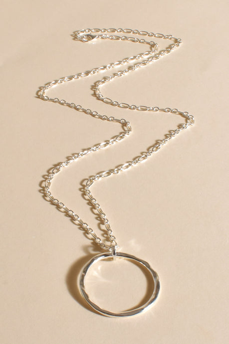 Jones Simple Pendant Necklace Silver
