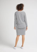 Load image into Gallery viewer, Adele Bamboo Tee Black &amp; White Stripe