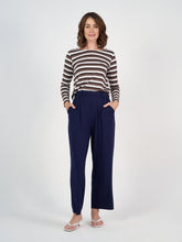 Load image into Gallery viewer, Adele Long Sleeve Bamboo Top - Brown Stripe