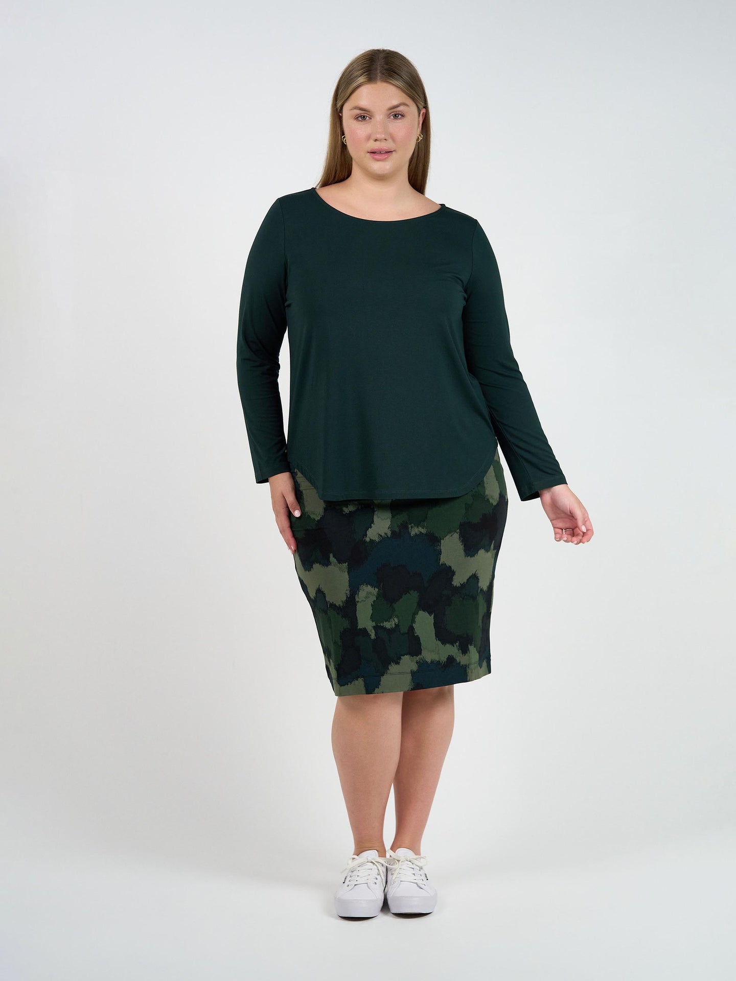Adele Bamboo Tee Dark Green