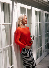Load image into Gallery viewer, Adele Long Sleeve Bamboo Top - Fiery Red