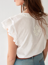 Load image into Gallery viewer, Ashanti Blouse Chikan Bianco