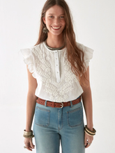 Load image into Gallery viewer, Ashanti Blouse Chikan Bianco