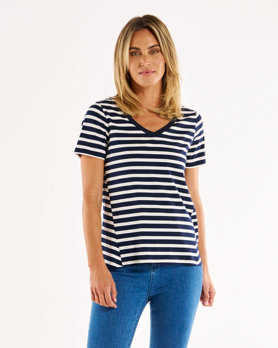 Luella Tee Navy Stripe