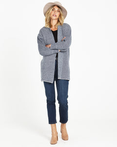 Coastal Coatigan Navy Zig Zag