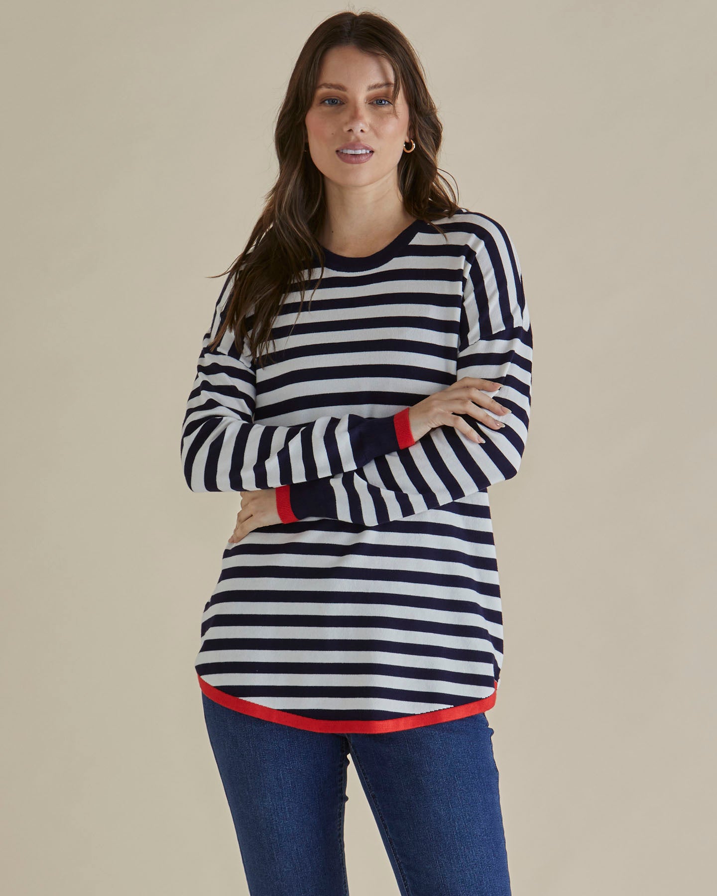 Sophie Knit Jumper Monochrome Stripe
