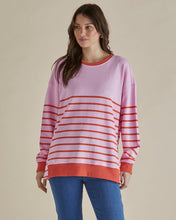 Load image into Gallery viewer, Easy Crew Sweat Pink/Orange Stripe