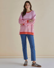 Load image into Gallery viewer, Easy Crew Sweat Pink/Orange Stripe