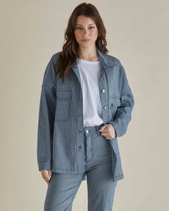Cherry Denim Shirt Pinstripe