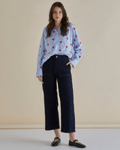Load image into Gallery viewer, Sage Shirt Blue Heart Stripe