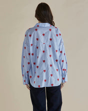 Load image into Gallery viewer, Sage Shirt Blue Heart Stripe