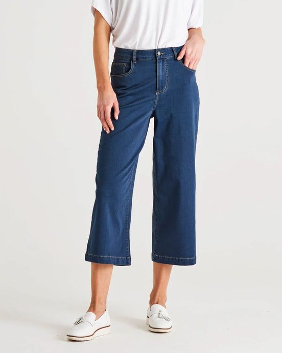 Tabitha Crop Jean Indi Washed
