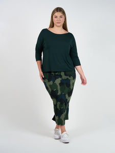 Camila Bamboo Top Dark Green