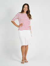 Load image into Gallery viewer, Camila Bamboo Top Lipstick &amp; White Stripe
