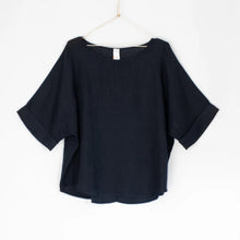 Load image into Gallery viewer, Montaigne Paris Italian Linen Mia Top The Corner Store Yamba Sérénité (curved hemline) linen top