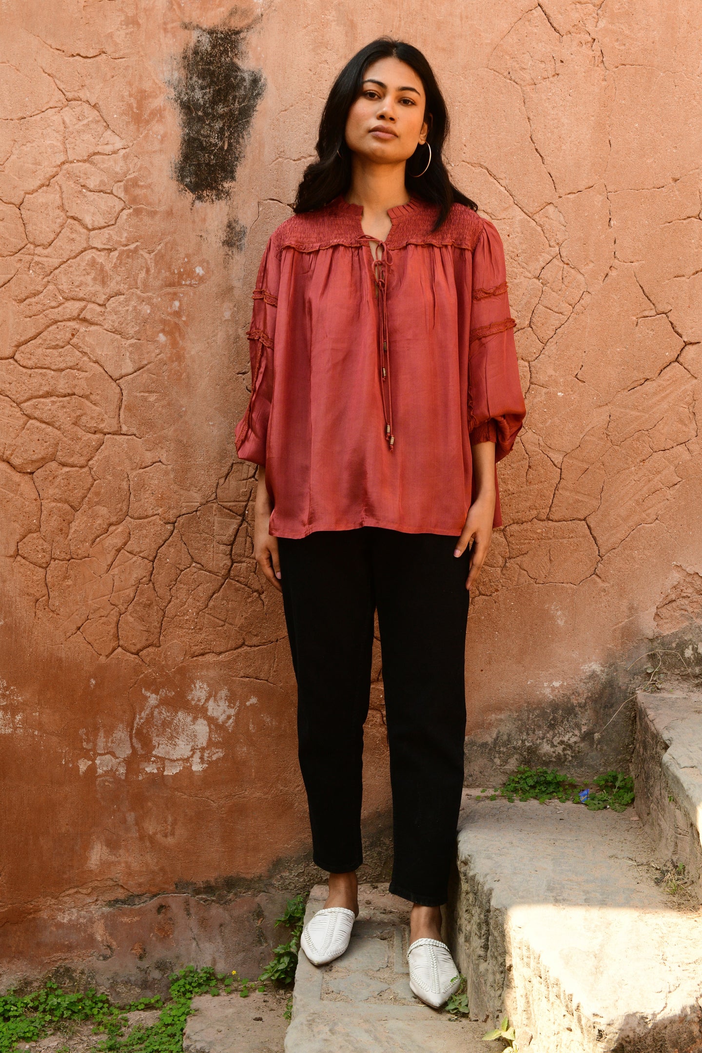 Luna Blouse Rust