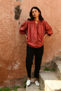 Luna Blouse Rust