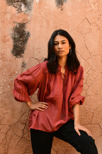 Luna Blouse Rust