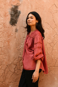 Luna Blouse Rust