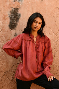 Luna Blouse Rust