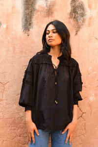 Luna Blouse Black