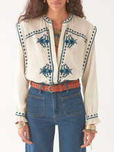 Load image into Gallery viewer, Daisy Twist Philippa Blouse Panna Cotta