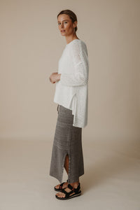 Driftaway Pullover White