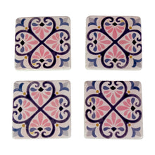 Load image into Gallery viewer, Coasters Set of 4 - Evelyn Blue