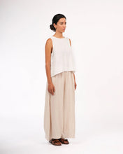 Load image into Gallery viewer, Eadie linen pants in fine houndstooth natural
