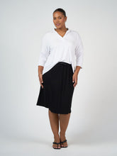 Load image into Gallery viewer, Khan Bamboo 3/4 Sleeve Collared Polo Top - White