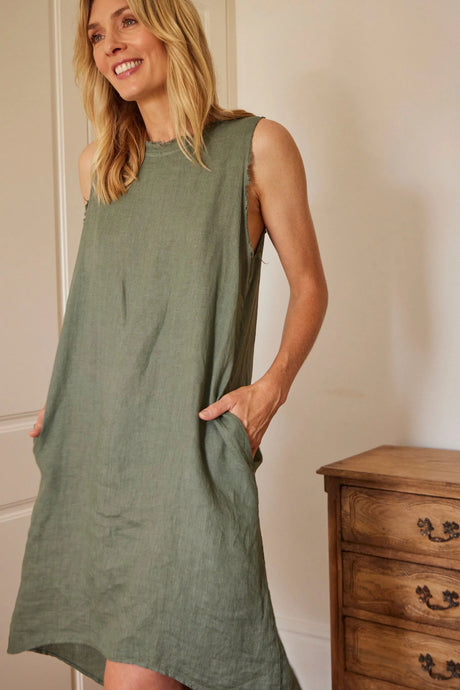 Florence Linen Sleeveless Dress
