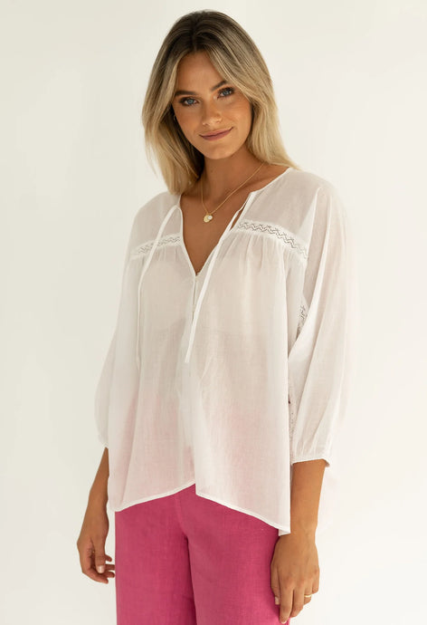 Avery Blouse White