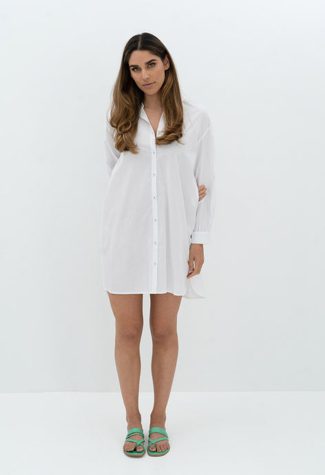 Freestyle Shirt Dress White