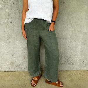 Catherine drill linen pants