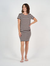 Load image into Gallery viewer, The Janis Tee Brown Stripe