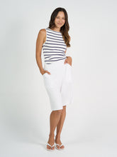 Load image into Gallery viewer, Kate Bamboo Tank Blue &amp; White Stripe