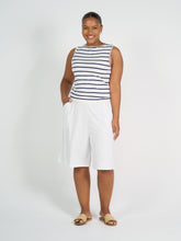 Load image into Gallery viewer, Kate Bamboo Tank Blue &amp; White Stripe