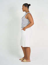Load image into Gallery viewer, Kate Bamboo Tank Blue &amp; White Stripe