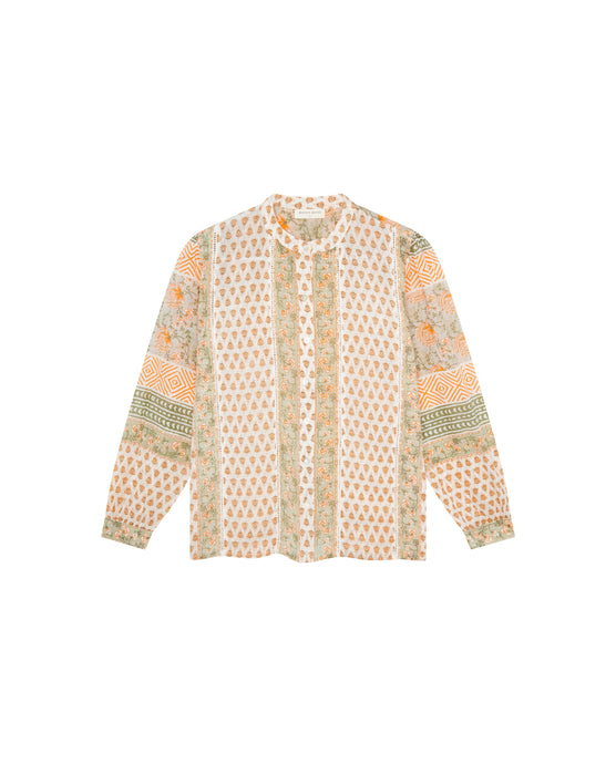 Vera Blouse Cream Light Forest