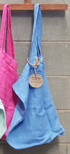 Load image into Gallery viewer, Linen Market Bag French Blue