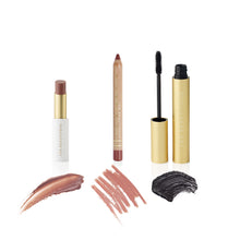 Load image into Gallery viewer, Lip &amp; Lash Trio - Black Tea + Tea Rose + Caramel Kiss